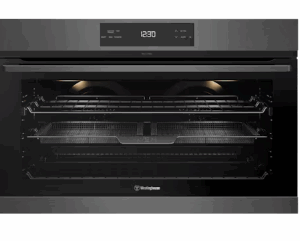 Westinghouse 90cm pyrolytic multi-function 14 oven with AirFry, dark stainless steel