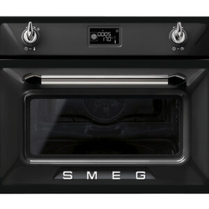 Smeg 45cm Victoria Built-In Microwave Oven Black – SFA4920MCN1