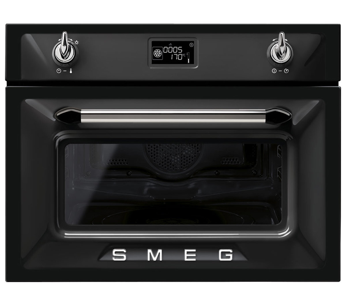 Smeg 45cm Victoria Built-In Microwave Oven Black – SFA4920MCN1