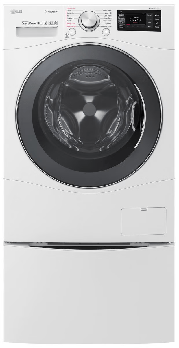 LG TWIN171611C 12kg Front Load Washing Machine with 2kg Mini Washer – Brisbane