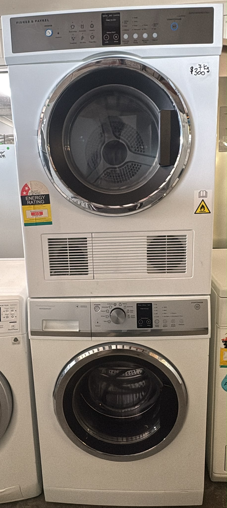 Fisher & Paykel 7.5kg Washing Machine + 7kg Dryer Combo – WH7560J3 & DE7060G2 – Brisbane